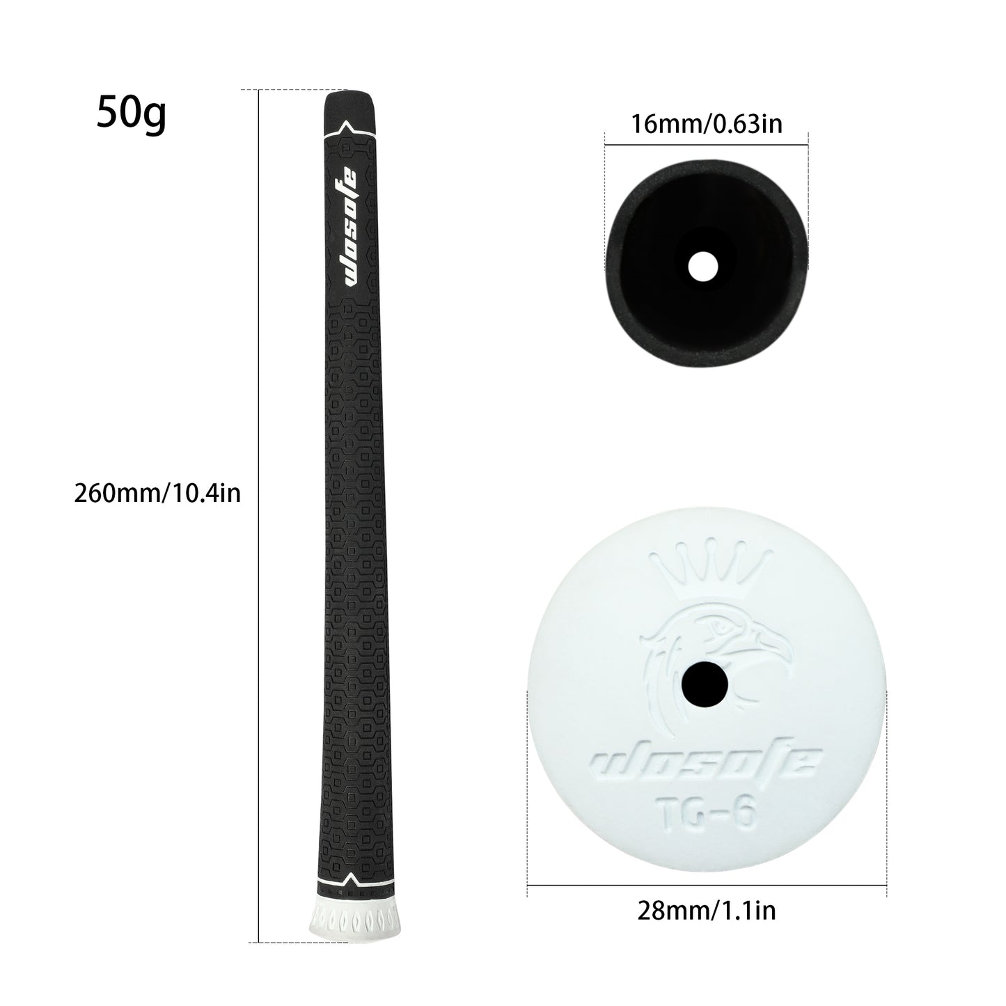 Golf Club Grips Black Non-Slip Ultra-Light Grip Handlebar Cover