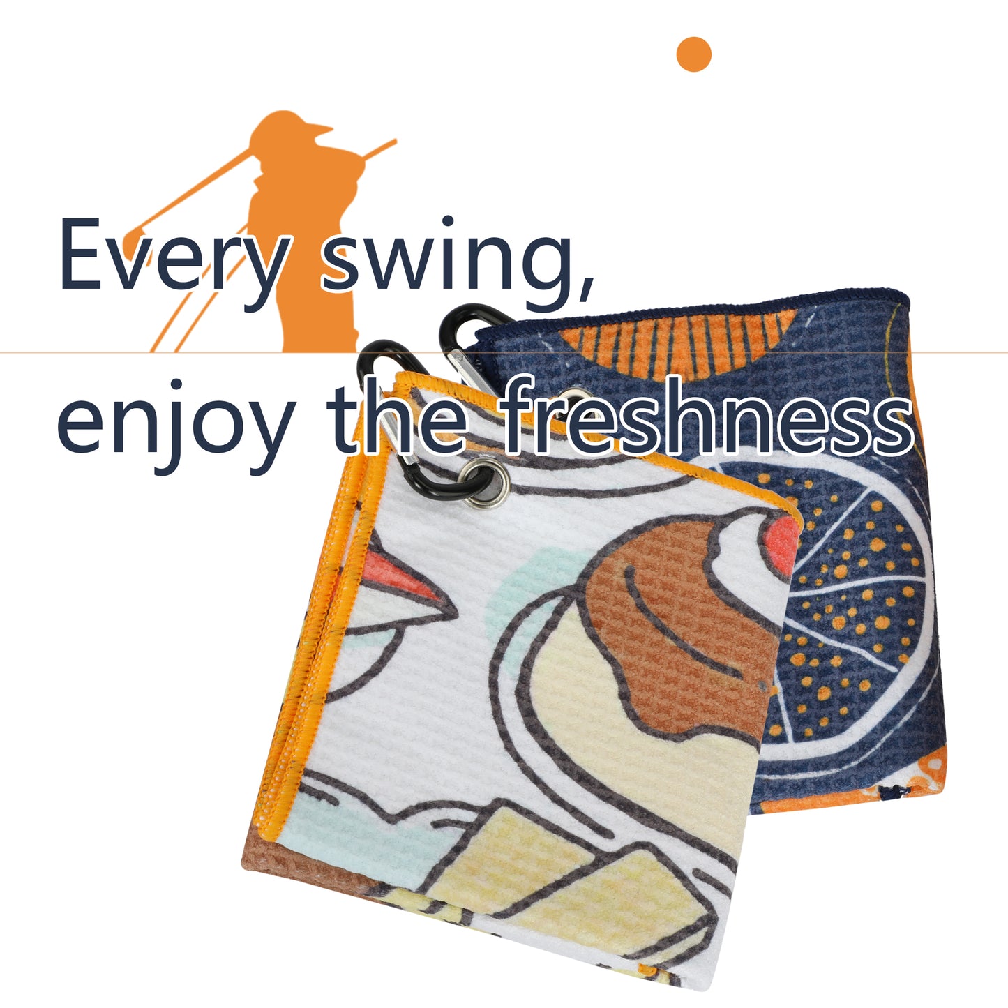 M12 High Quality Low Price Golf Towel Fun Printed Soft Waffle