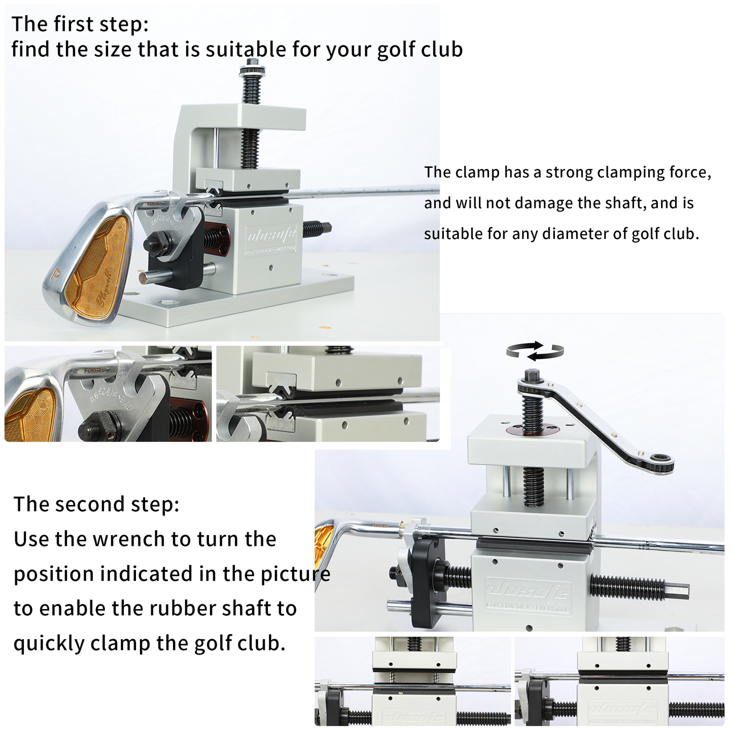 NB-1 Golf Club Diassemsbly Tool Golf Club Shaft Remover Golf Club Head Shaft Separator Repair Tool Workshop Equipment CNC Techno