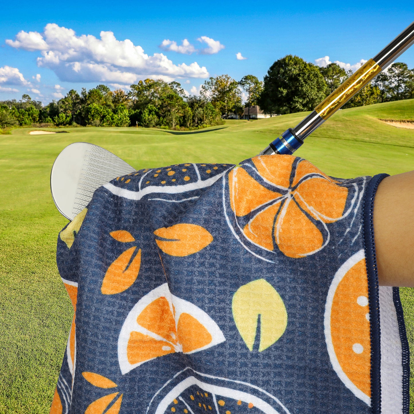 M12 High Quality Low Price Golf Towel Fun Printed Soft Waffle