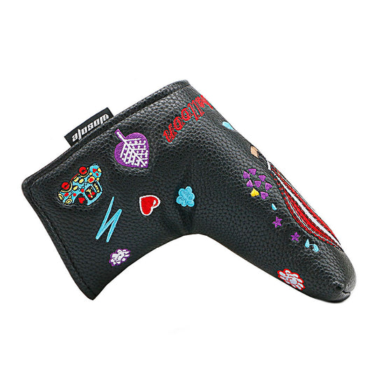 Golf Headcover PU Leather Magnetic Square Blade Putter Golf Clubs Cover