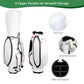 White Portable Golf Cart Bag Nylon Waterproof Lasting Durability