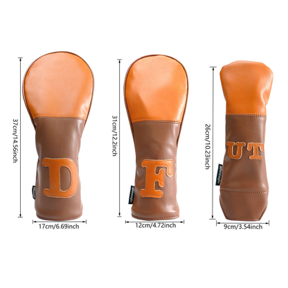 Premium Brown Golf Wood Headcover