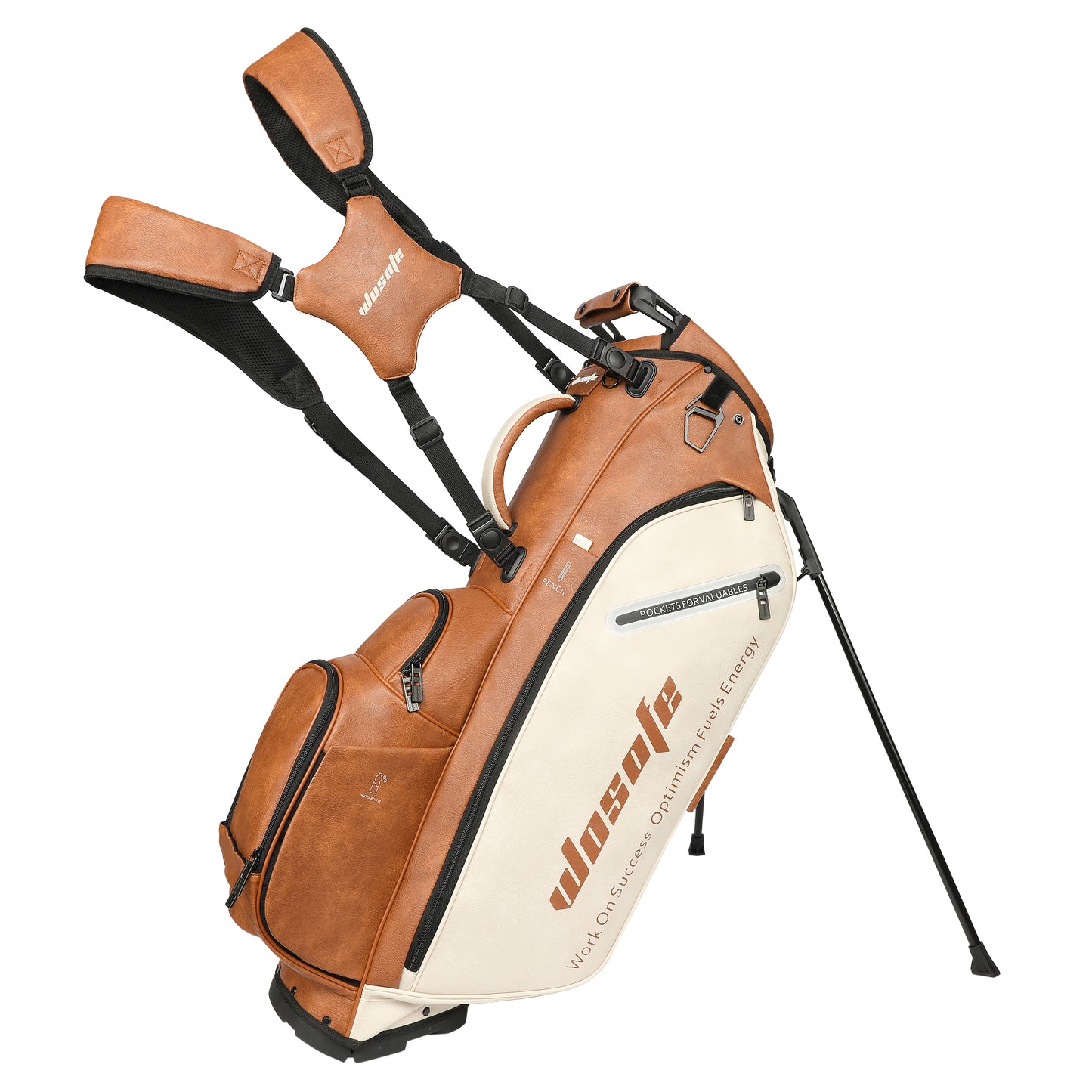 Wosofe Golf Stand Bag Lightweight Waterproof PU Fabric, Customizable for Men (Pending. Please contact us)