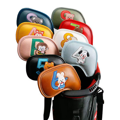 New Golf Iron Covers Cartoon Pattern Double-Sided Digital Embroidery