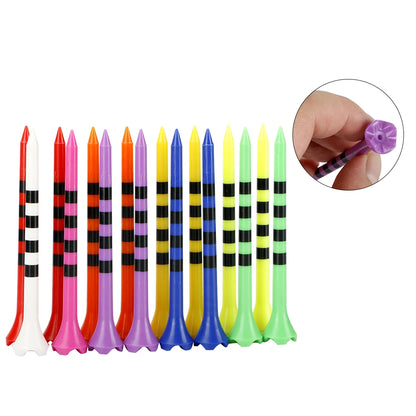 Golf Ball Spikes Tee 100pcs/lot Four Corners Flower-Shaped Models Plastic Ball Holder Mixed Colors Shipping 83mm