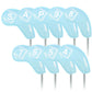 Golf Iron Covers Sky Blue Leather Set