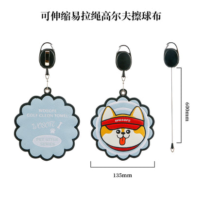 M06 New Golf Towel Cartoon Pattern Club Wiper Towel Golf Accessories