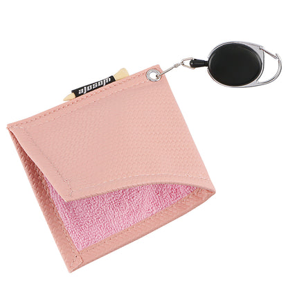 M10 Pink Golf Club Wipes Easy Pull Closure High Grade PU Leather