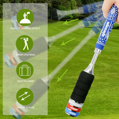 Wosofe Golf Swing Stick Golf Swing Club With Adjustable Features For Practicing Tempo Speed And Power