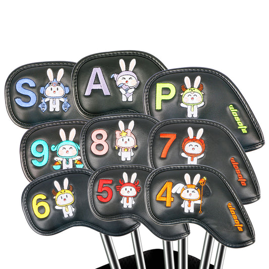 Golf Iron Headcovers Set Cartoon Rabbit Pattern