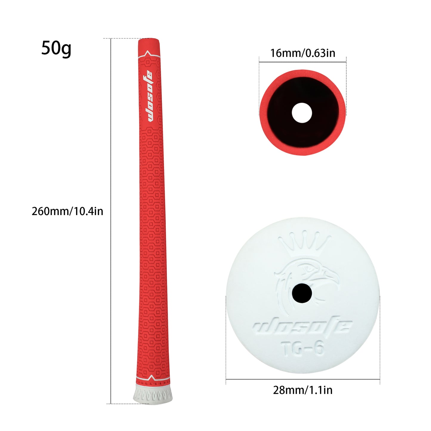 Golf Club Grips Red Non-Slip Ultra-Light Grip Handlebar Cover