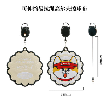 M06 New Golf Towel Cartoon Pattern Club Wiper Towel Golf Accessories