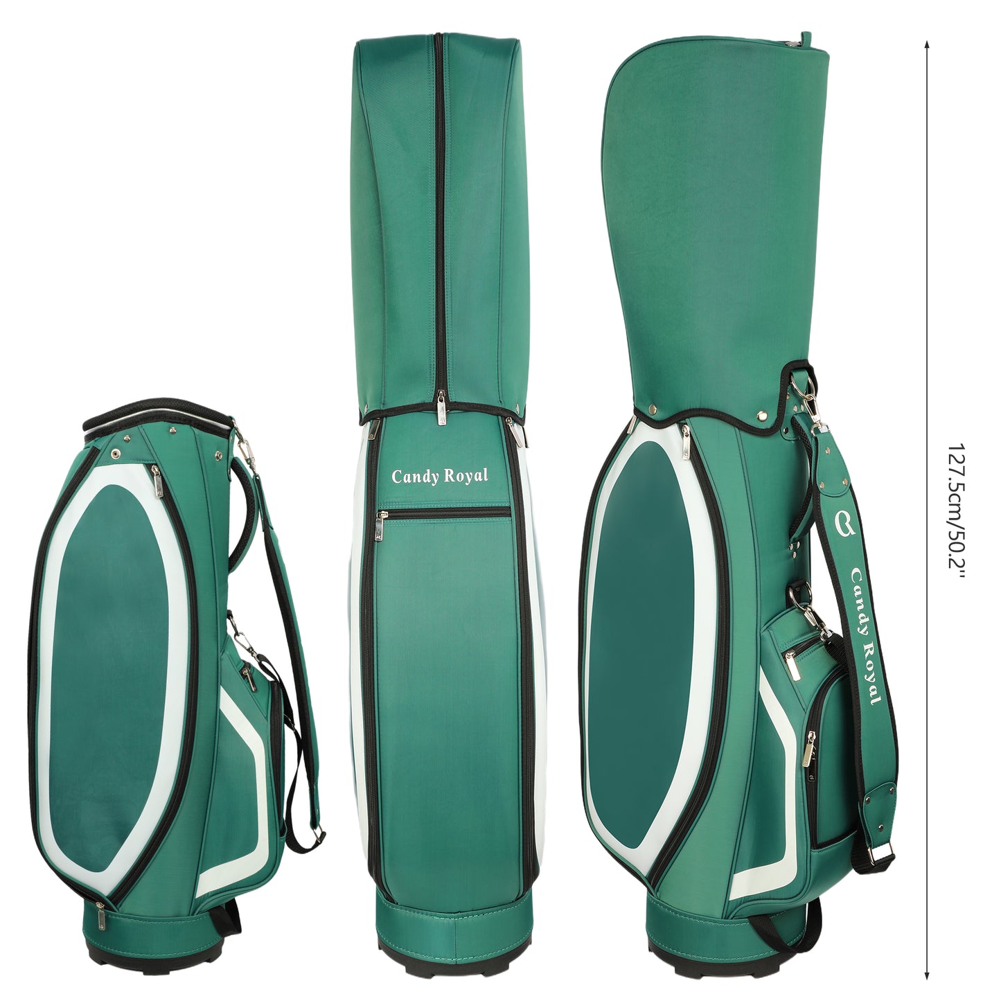 Green Portable Golf Cart Bag Nylon Waterproof Lasting Durability