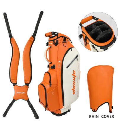 Wosofe Golf Stand Bag Lightweight Waterproof PU Fabric, Customizable for Men (Pending. Please contact us)