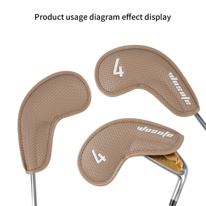全新高尔夫铁杆保护套 棕色 加长编织纹理