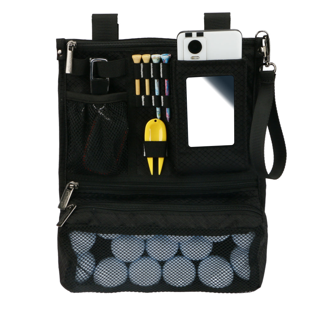 Golf Storage Bag Multi-Functional Tool Storage Bag Portable Accessory Makeup Bag Commercial Black