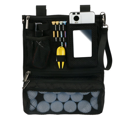 Golf Storage Bag Multi-Functional Tool Storage Bag Portable Accessory Makeup Bag Commercial Black