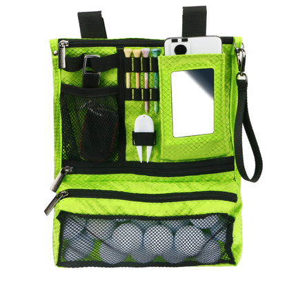 Golf Bag Accessories Bag Multifunctional Tool Organizer Cool Fluorescent Green Portable And Durable