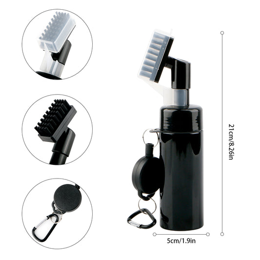 Golf Club Cleaning Brush Golf Brush With Spray Bottle Holds 5 oz. of Water Golf Club Cleaning Set With Cover And Retractable Clip