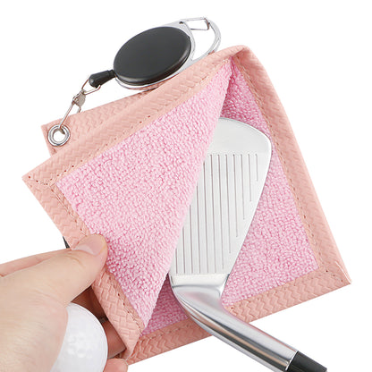 M10 Pink Golf Club Wipes Easy Pull Closure High Grade PU Leather