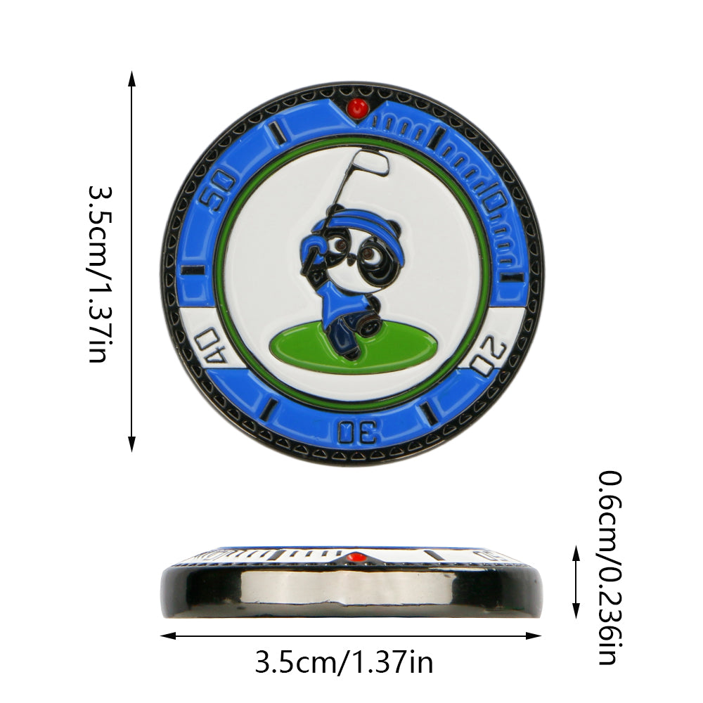 Golf Ball Marker With Level Golf Green Reader High Precision Green Reading Aid Poker Chip Style Bubble Level