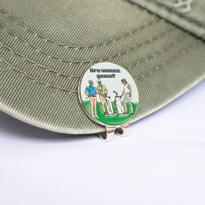 Golf Ball Marker with a Standard Magnetic Hat Clip