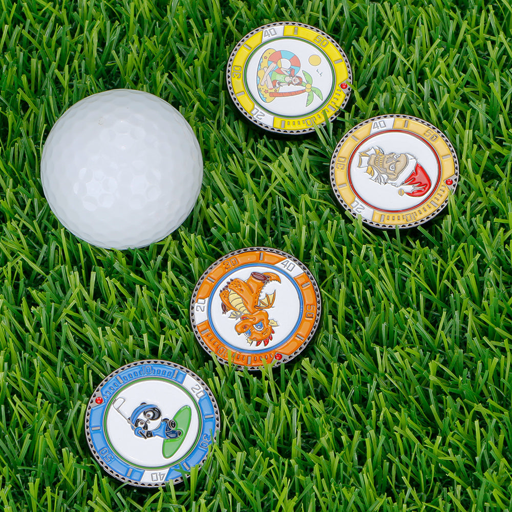 Golf Ball Marker With Level Golf Green Reader High Precision Green Reading Aid Poker Chip Style Bubble Level