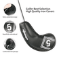 Golf Iron Headcovers Black Leather Set