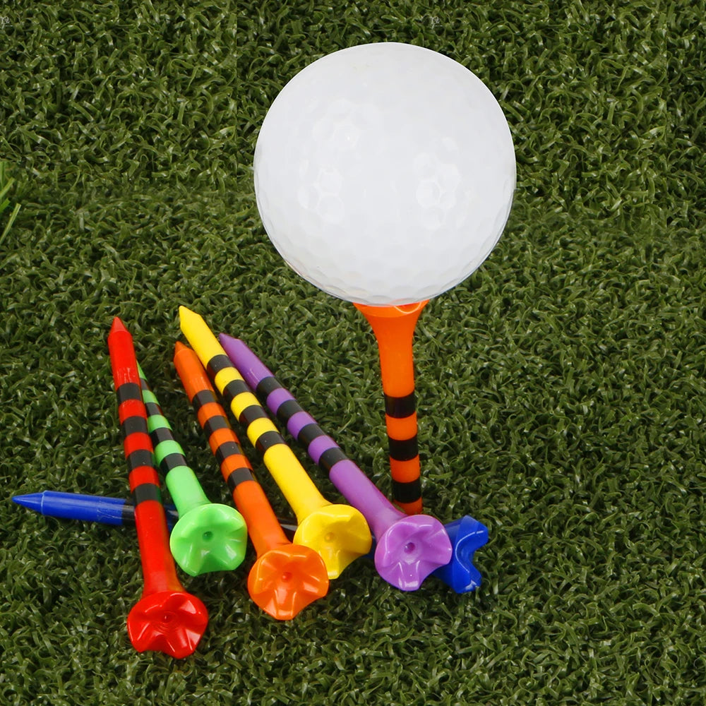 Golf Ball Spikes Tee 100pcs/lot Four Corners Flower-Shaped Models Plastic Ball Holder Mixed Colors Shipping 83mm