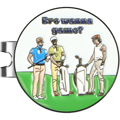 Golf Ball Marker with a Standard Magnetic Hat Clip