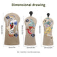 Golf Clubs Head Cover Skeleton Embroidery 4PCS/Set