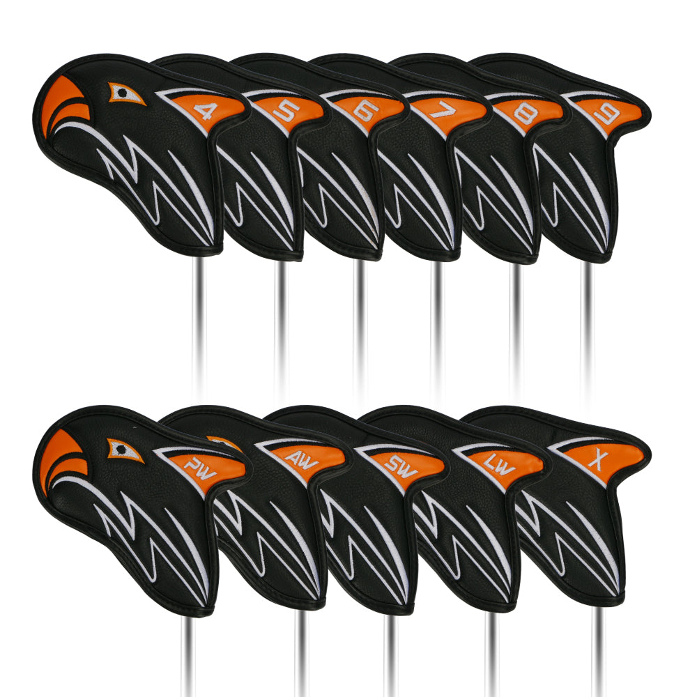 Golf Head Covers For Golf Club Head Custom PU Leather Iron Wedge Golf Head Covers