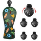 Golf Wood headcover Green 4PCS/Set Coconut Tree Embroidery Pattern