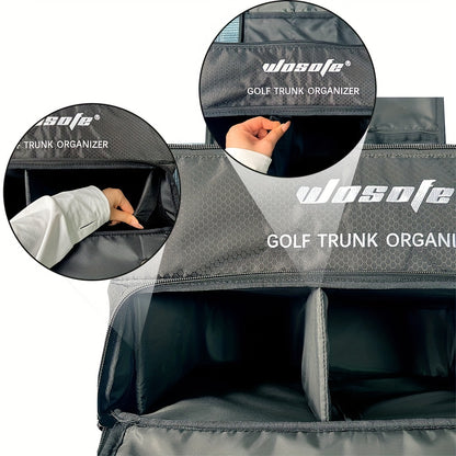 Multifunctional Portable Golf Storage Bag Dustproof Foldable Zipper Black Double Layer