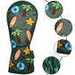 Golf Wood headcover Green 4PCS/Set Coconut Tree Embroidery Pattern