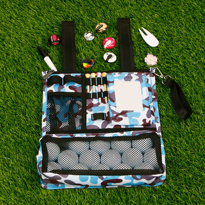 Golf Bag Accessories Bag Multifunctional Tool Organizer Bag Camouflage Blue Portable And Durable