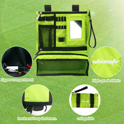 Golf Bag Accessories Bag Multifunctional Tool Organizer Cool Fluorescent Green Portable And Durable