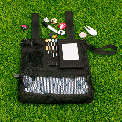 Golf Storage Bag Multi-Functional Tool Storage Bag Portable Accessory Makeup Bag Commercial Black