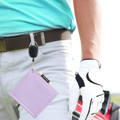 M09 Purple Golf Club Wipes Easy Pull Closure High Grade PU Leather