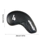 New Golf Irons Protective Cover Black Extended Woven Texture