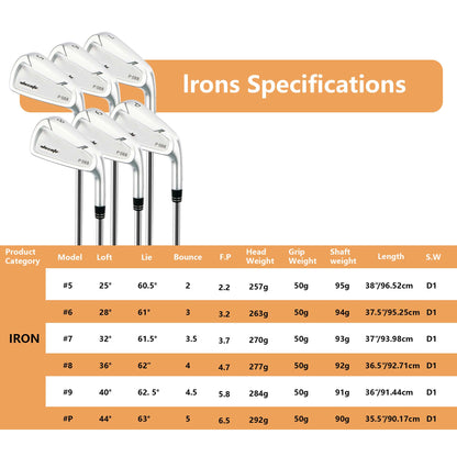 Hottest Seller P.008 Golf Club Iron Set 6/PCS Useful Gifts for Golfers