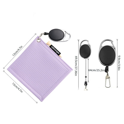 M09 Purple Golf Club Wipes Easy Pull Closure High Grade PU Leather