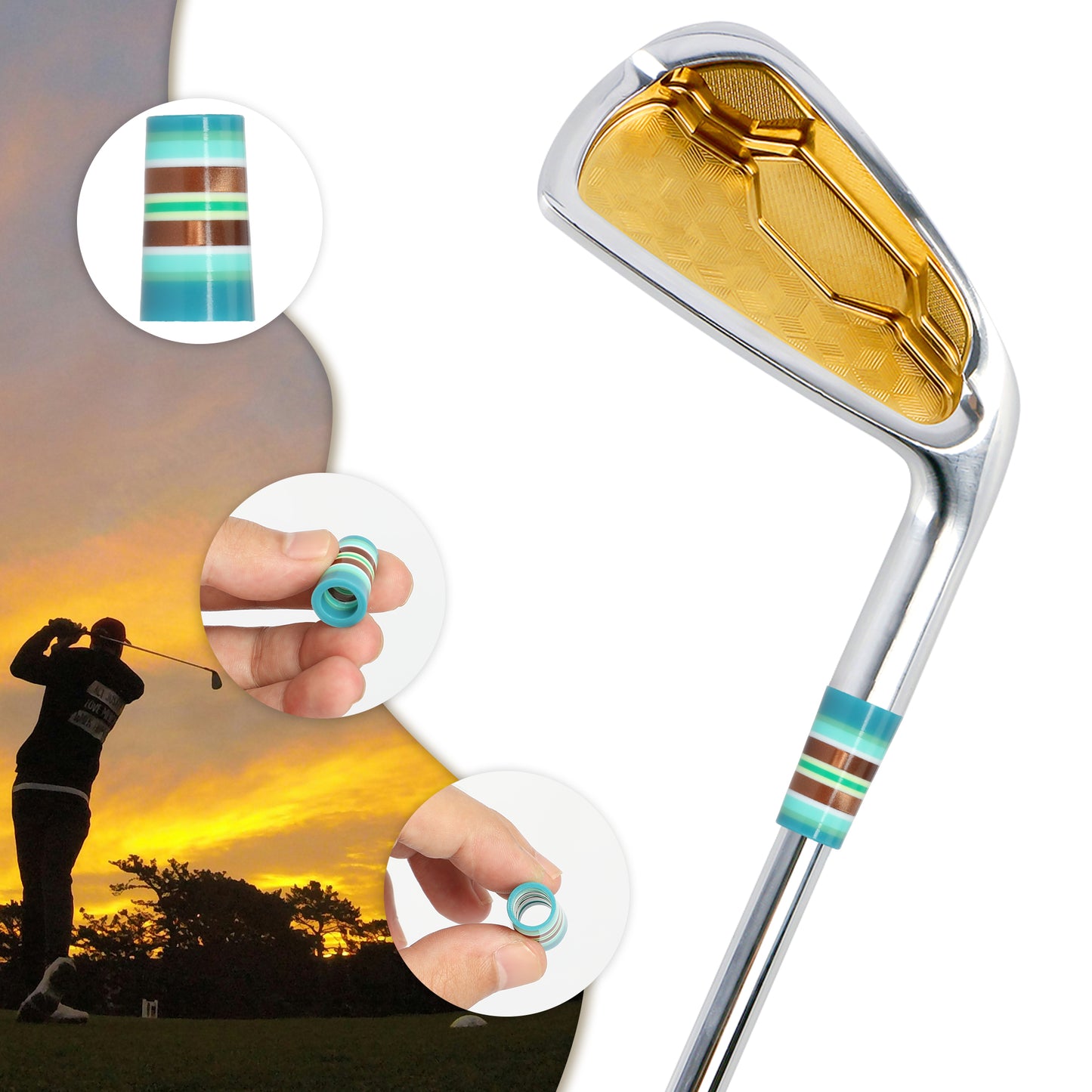 GF16 New Golf Club Irons Rubber Sleeve Cover 36 Colours Available Factory Direct Supply