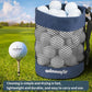 Golf Balls Storage Bag Nylon Mesh With Hook Sliding Drawstring Cord Lock Closure Golf Ball Bags Training Accessories 3 Size 3 Color For Choice