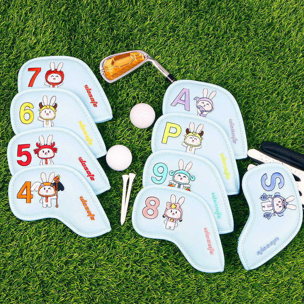 Golf Iron Club Headcover Cartoon Rabbit Pattern Iron Head/Wedge Cover