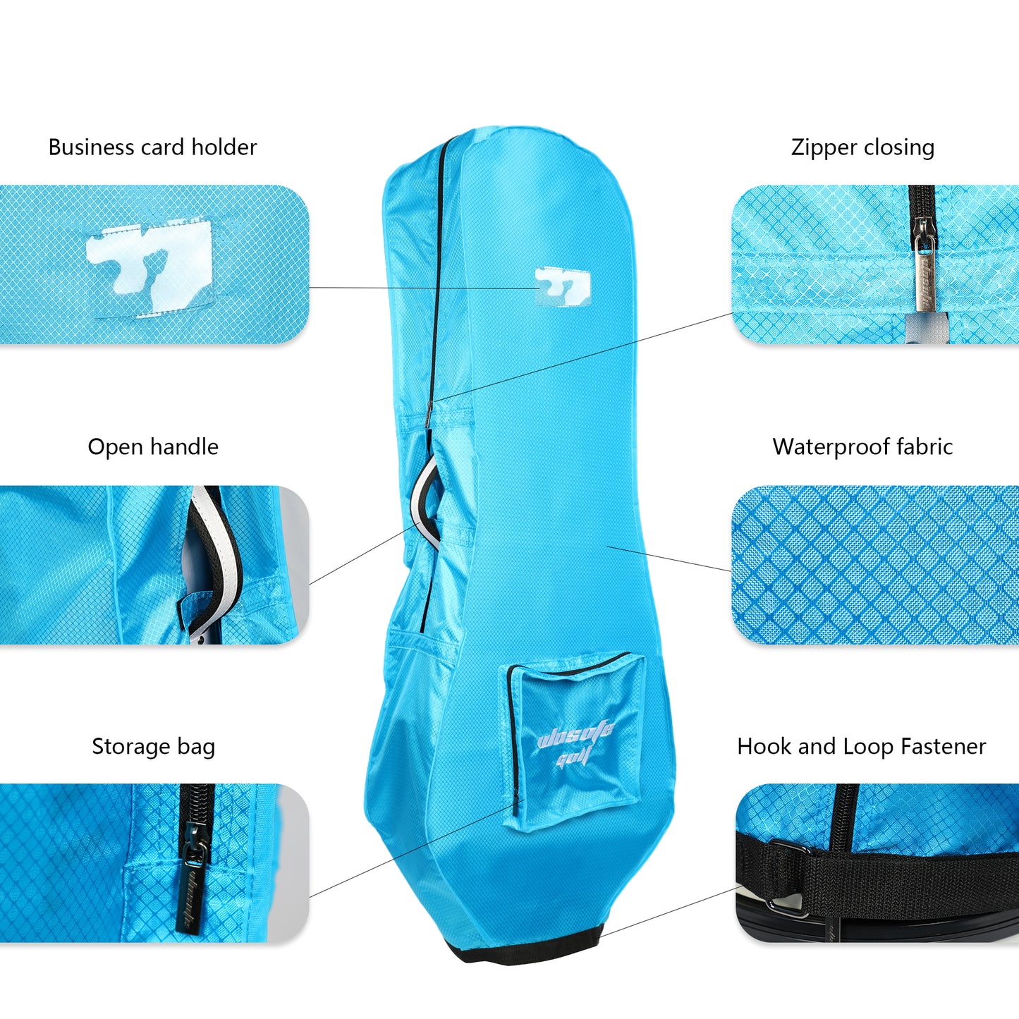 Golf Bag Rain Cover Dustproof Waterproof Bag Protection Cover Bag Raincoat Storage Convenient