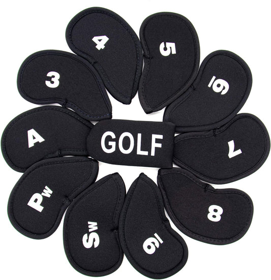 Golf Head Covers Neoprene Iron Putter Headcovers Set Fit All Brands