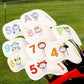 Golf Iron Head Covers Set Iron Headcover White Wedge Cover Golf Iron Club Cover Cartoon Rabbit Pattern