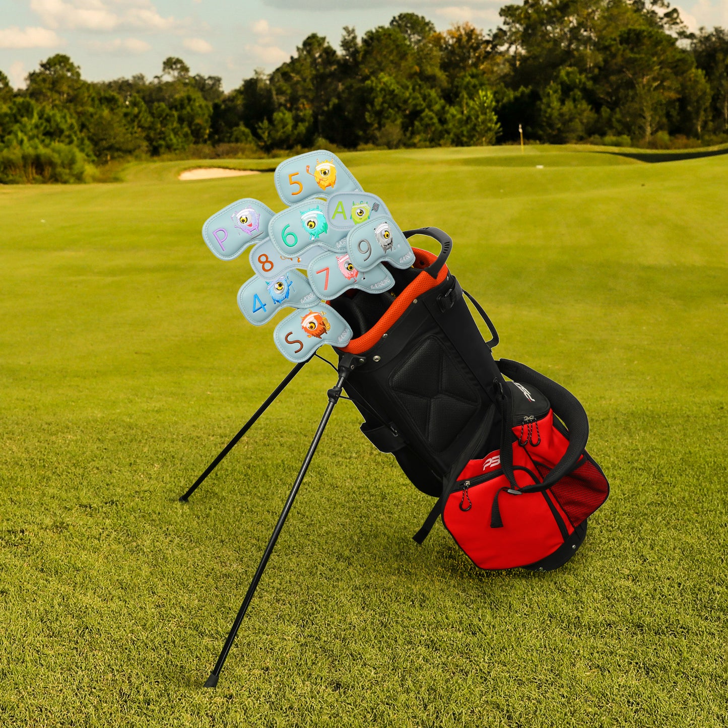 Golf Club Iron Headcover Little Monster Cartoon Pattern